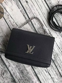 2018 louis vuitton original calfskin lockme ii bb bag M51200 black