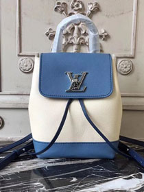 2018 louis vuitton original calfskin mini lockme backpack M55017 blue