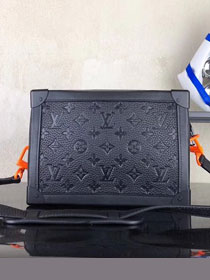 2018 louis vuitton original calfskin monogram empreinte malle bag m53245 black