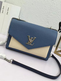 louis vuitton original calfskin mylockme bb bag M51419 blue