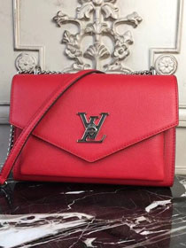 louis vuitton original calfskin mylockme bb bag M51419 red