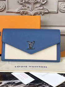 2018 louis vuitton original calfskin mylockme wallet M62544 blue