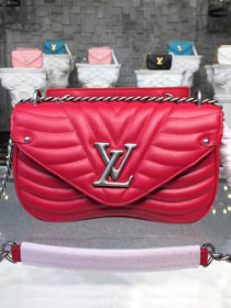 2018 louis vuitton original calfskin new wave chain bag mm M51943 red