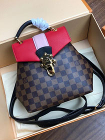 2018 louis vuitton original damier ebene clapton backpack N40104 red