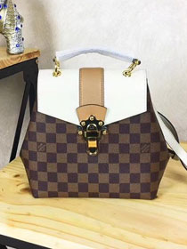 2018 louis vuitton original damier ebene clapton backpack N42259 white