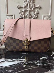 2018 louis vuitton original damier ebene clapton pm bag N44244 pink