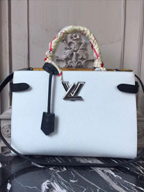 2018 louis vuitton original epi leather twist tote M53396 white