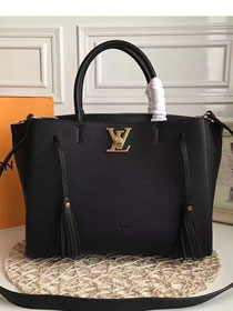 louis vuitton original leather lockmeto lockme handbag M54569 black