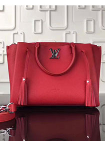 Louis vuitton original leather lockmeto lockme handbag M54570 red