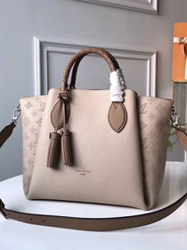 louis vuitton original mahina leather haumea tote bag M55031 grey