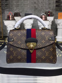2018 louis vuitton original monogram canvas Georges BB bag M43867 red&navy blue