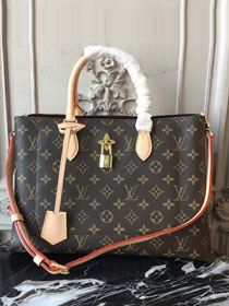 2018 louis vuitton original monogram canvas flower tote bag M43551 beige