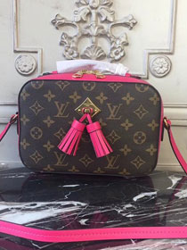 2018 louis vuitton original monogram canvas saintonge bag M43557 rose red