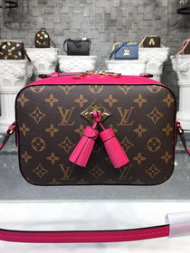 2018 louis vuitton original monogram canvas saintonge bag M44442 rose red