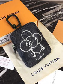 2018 louis vuitton original monogram eclipse key holder m62895 black