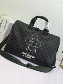 2018 louis vuitton original monogram eclipse speedy 40 bag M43697 black