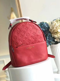 2018 louis vuitton original monogram empreinte Sorbonne backpack M44015 red