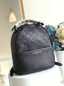 2018 louis vuitton original monogram empreinte Sorbonne backpack M44016 black