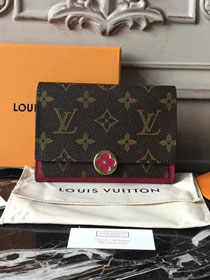 2018 louis vuitton original monogram flore compact wallet m64587 bordeaux
