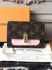 2018 louis vuitton original monogram flower compact wallet m62567 pink