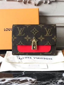 2018 louis vuitton original monogram flower compact wallet m62567 red