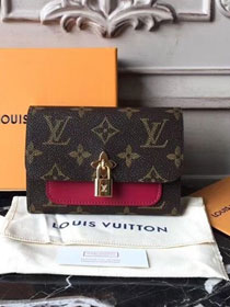 2018 louis vuitton original monogram flower compact wallet m62568 burgundy