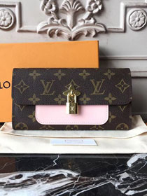 2018 louis vuitton original monogram flower wallet m62566 pink