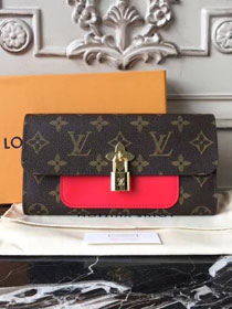 2018 louis vuitton original monogram flower wallet m62566 red