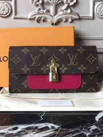 2018 louis vuitton original monogram flower wallet m62577 burgundy