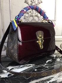 2018 louis vuitton original patent leather cherrywood bag M53355 burgundy