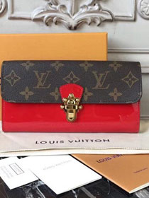 2018 louis vuitton original patent leather cherrywood wallet M61719 red
