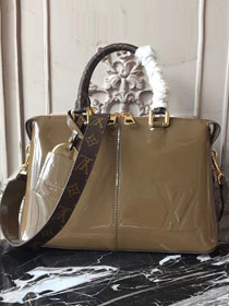 2018 louis vuitton original patent leather tote miroir M54394 vert bronze