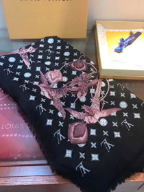 2018 louis vuitton top quality scarf L117 black