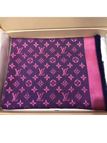 2018 louis vuitton top quality scarf L122 purple&pink