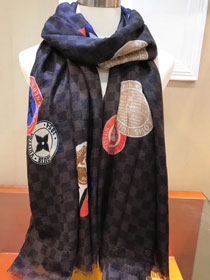 2018 louis vuitton top quality scarf L124 brown