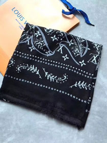 2018 louis vuitton top quality scarf L128 black
