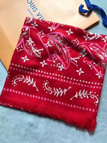 2018 louis vuitton top quality scarf L128 red