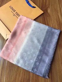2018 louis vuitton top quality scarf L129 gray&pink