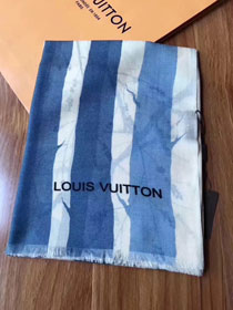 2018 louis vuitton top quality scarf L136 white&blue
