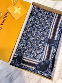 2018 louis vuitton top quality scarf L141 deep blue