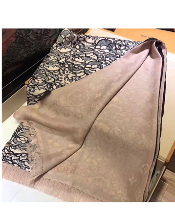 2018 louis vuitton top quality scarf L159 apricot