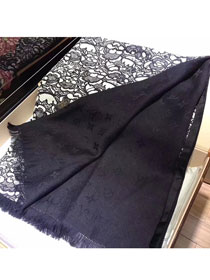 2018 louis vuitton top quality scarf L159 black