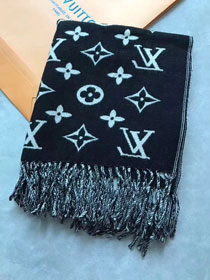 2018 louis vuitton top quality scarf L160 black