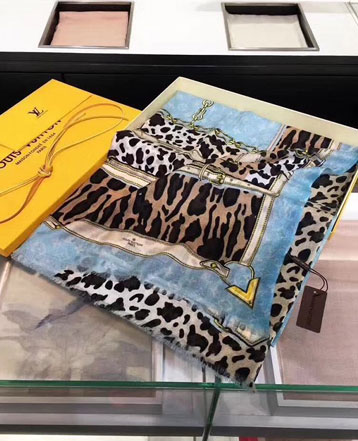 2018 louis vuitton top quality scarf L165 blue