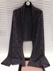 2018 louis vuitton top quality scarf L166 dark gray