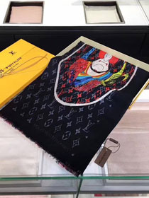 2018 louis vuitton top quality scarf L178 black