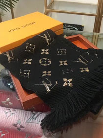 2018 louis vuitton top quality scarf L178 black&gold