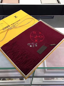 2018 louis vuitton top quality scarf L181 wine red