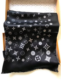 2018 louis vuitton top quality scarf L187 black&white