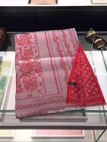 2018 louis vuitton top quality scarf L196 red